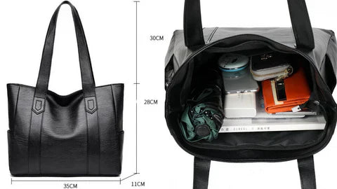 Darla – Classic Leather Tote Bag for Women