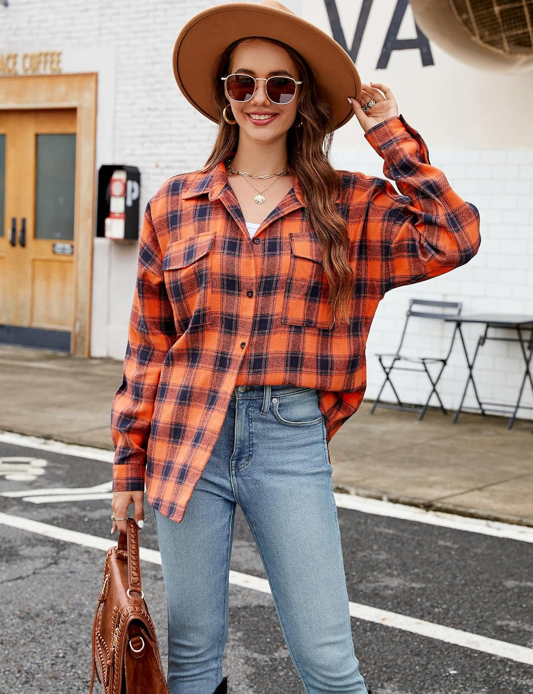 Taryn – Casual Plaid Button-Up Shirt for Women