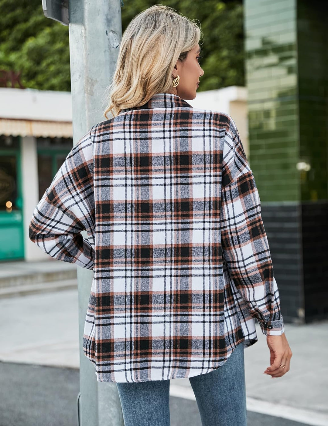 Taryn – Casual Plaid Button-Up Shirt for Women