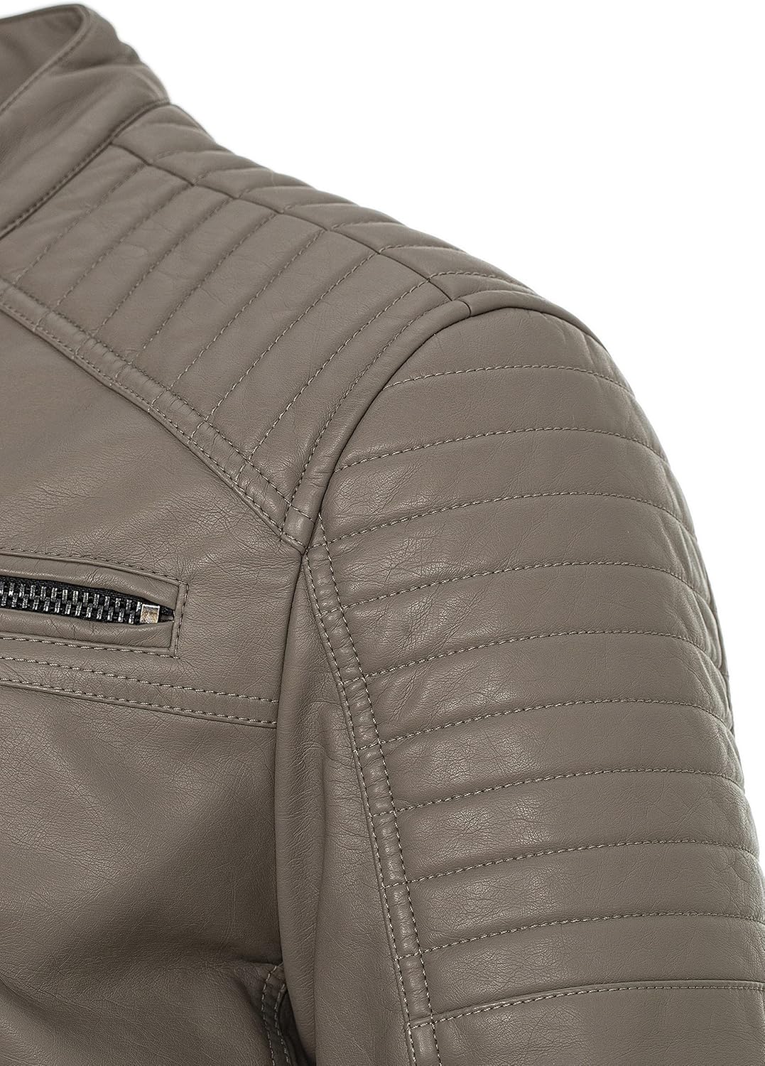 Enzo – Classic Faux Leather Biker Jacket for Men