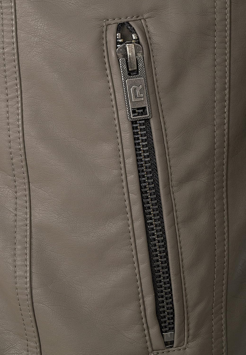 Enzo – Classic Faux Leather Biker Jacket for Men