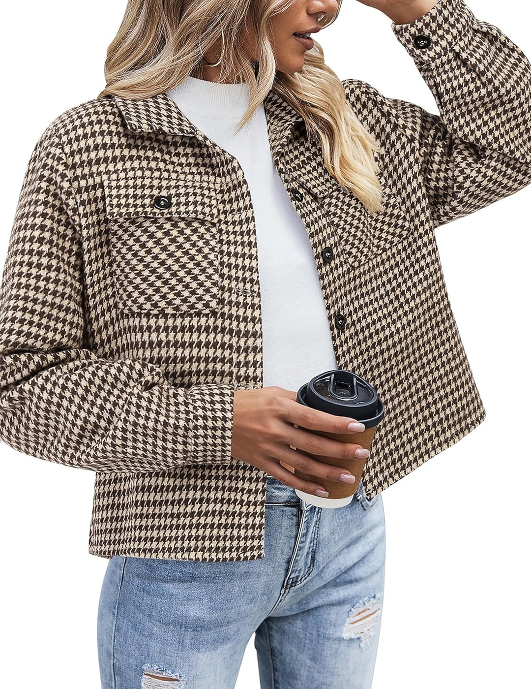 Danica – Plaid Button-Up Shacket for Women