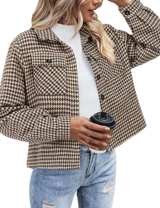 Danica – Plaid Button-Up Shacket for Women