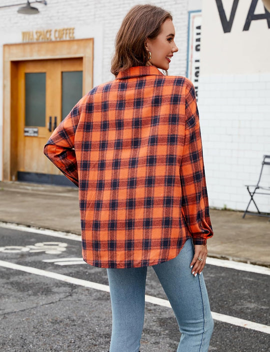 Taryn – Casual Plaid Button-Up Shirt for Women