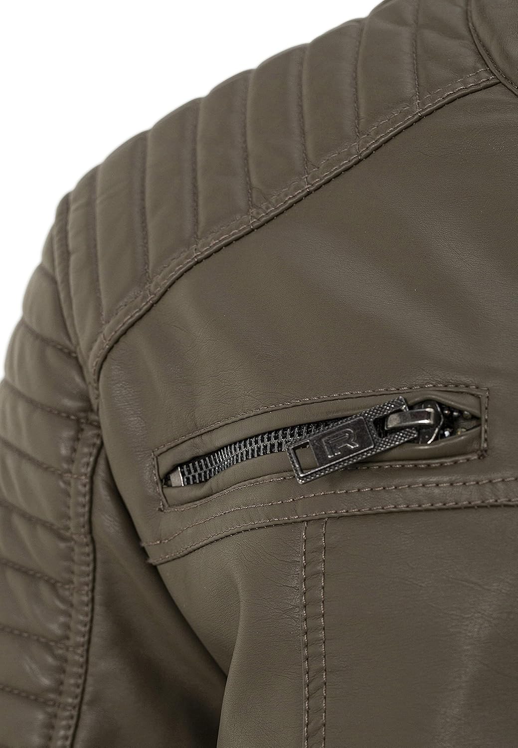 Enzo – Classic Faux Leather Biker Jacket for Men