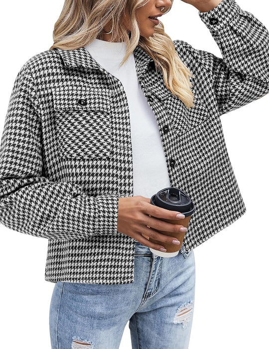 Danica – Plaid Button-Up Shacket for Women