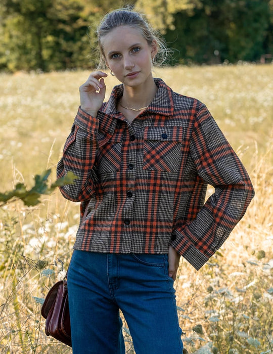 Danica – Plaid Button-Up Shacket for Women