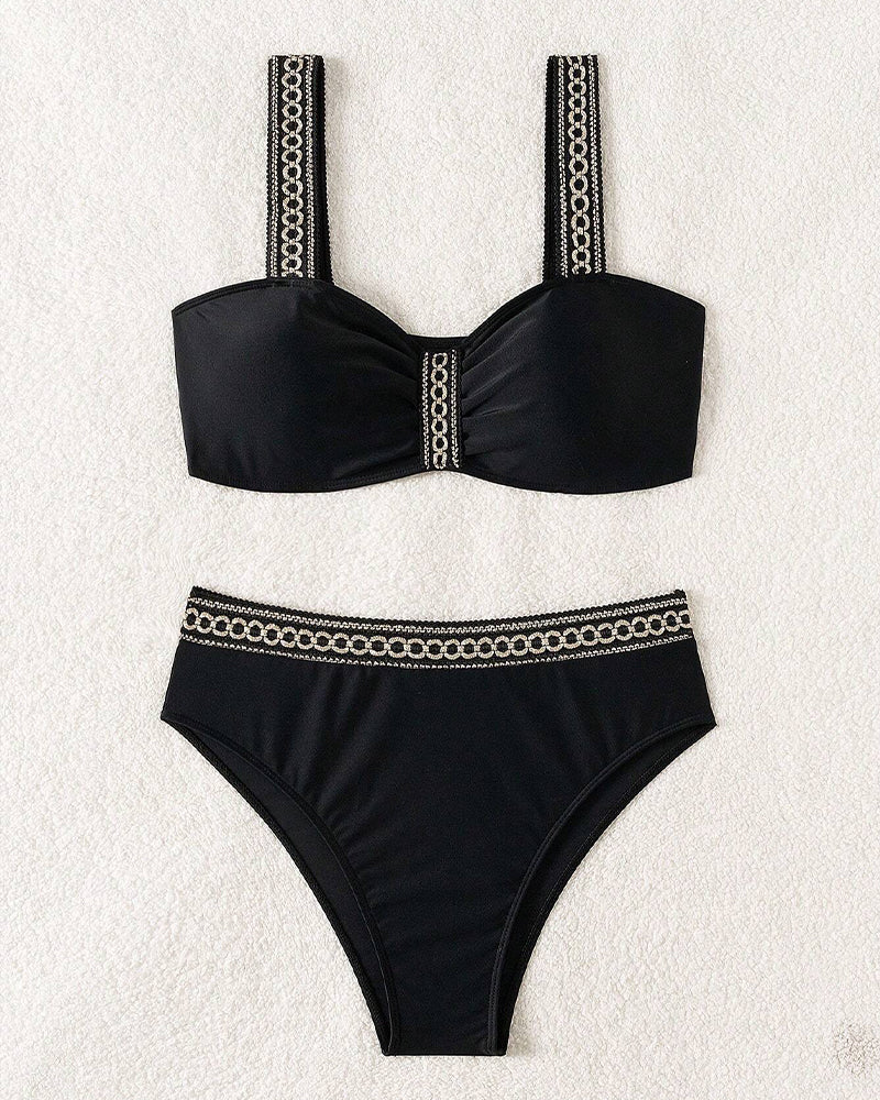 Dobroniega – Chain Accent High-Waisted Bikini for Women
