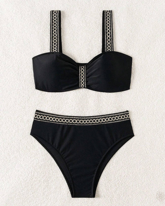 Dobroniega – Chain Accent High-Waisted Bikini for Women