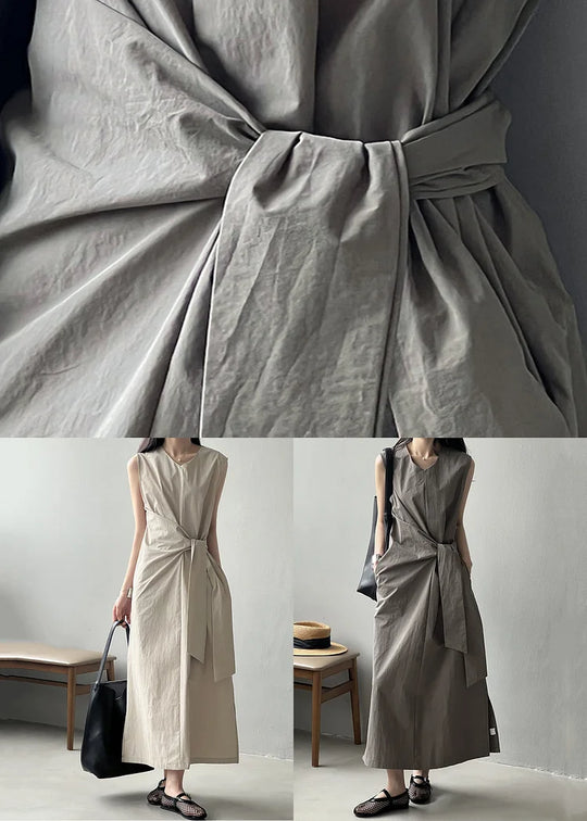 Nancey – Minimalist Linen Wrap Dress
