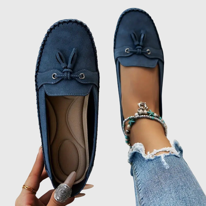 Morlina – Classic Suede Moccasin Loafers for Women
