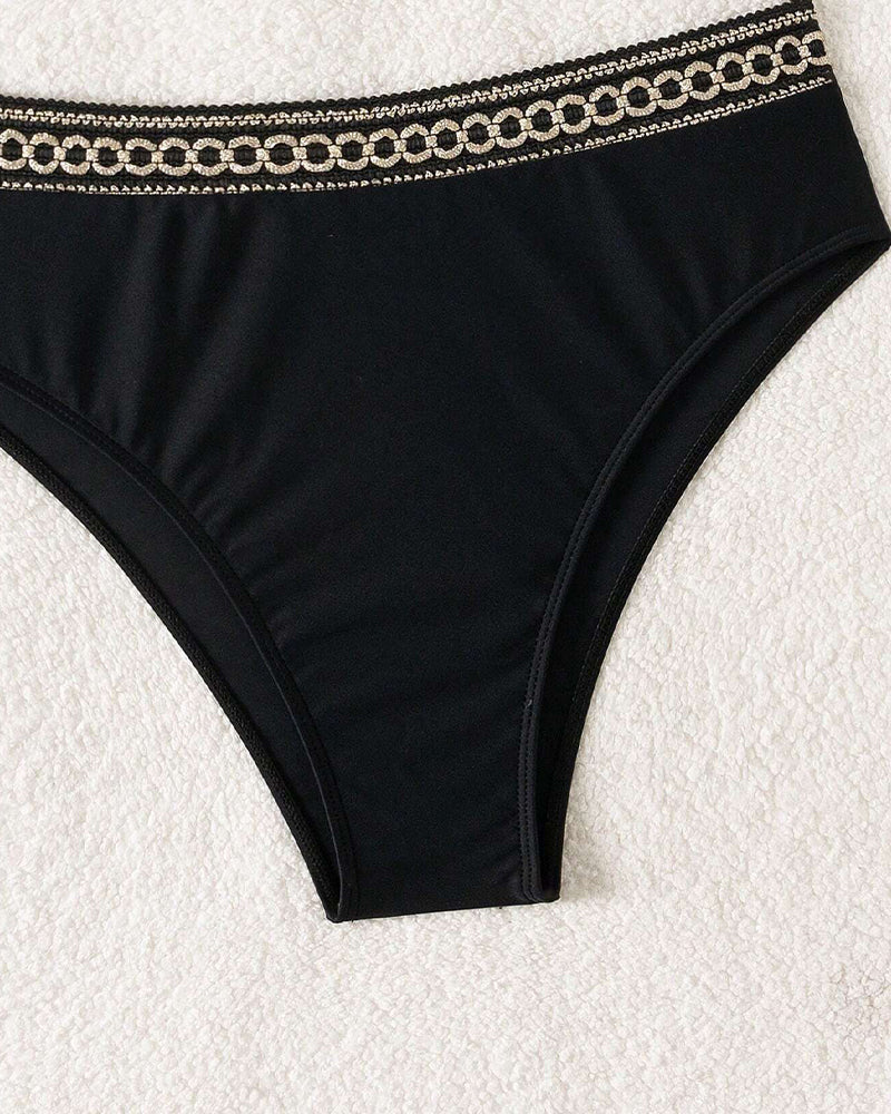 Dobroniega – Chain Accent High-Waisted Bikini for Women