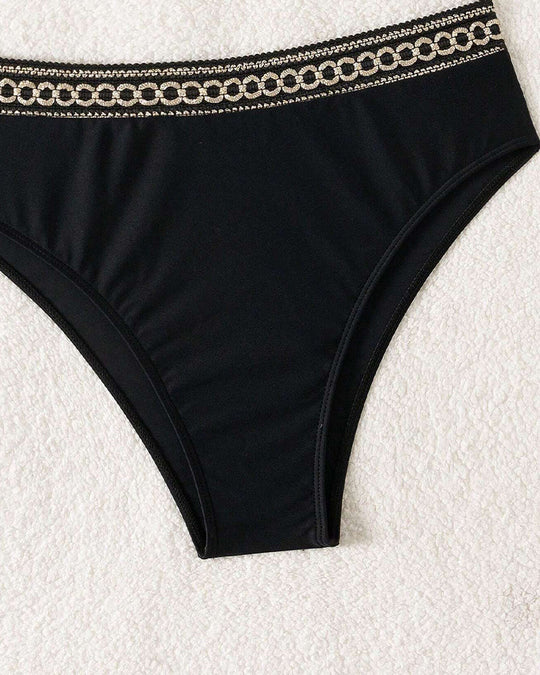 Dobroniega – Chain Accent High-Waisted Bikini for Women