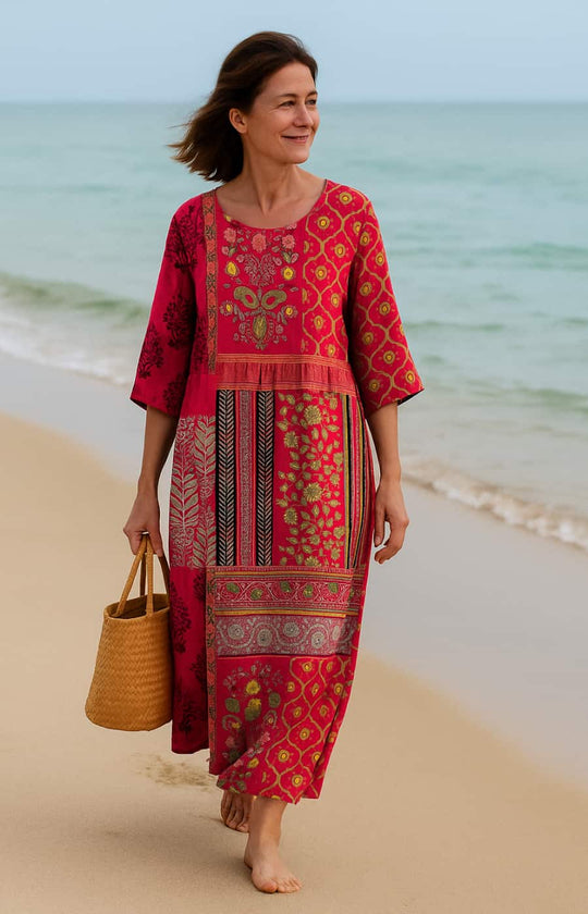 Mette – Boho Summer Dress with Artistic Pattern