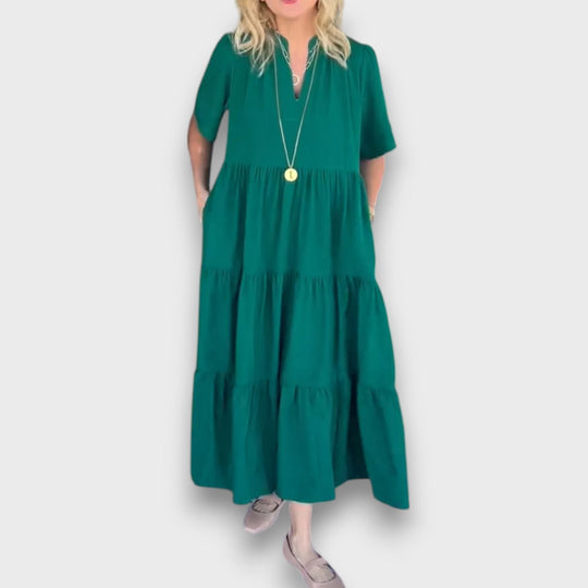 Marenna – Loose V-Neck Maxi Dress
