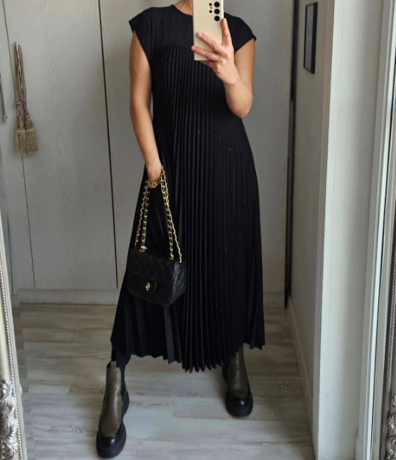 Morgan – Sleeveless Pleated Maxi Dress