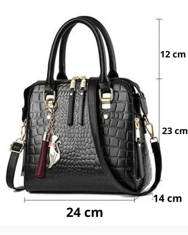 Patsy – Elegant Crocodile-Textured Leather Handbag for Women