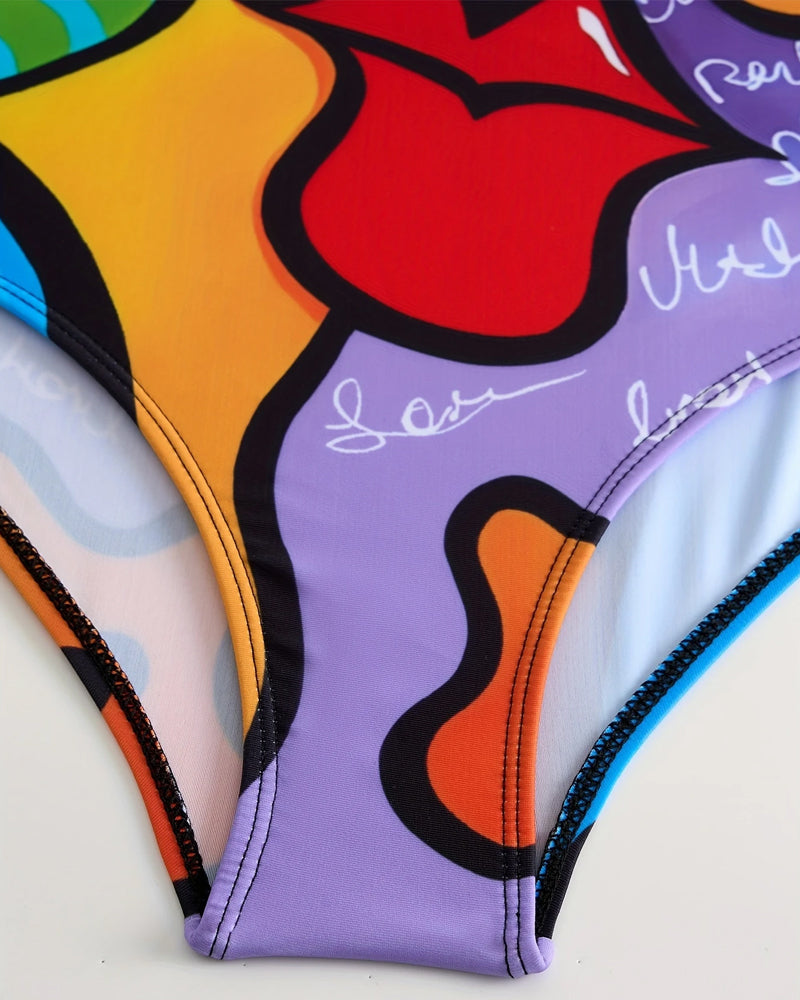 Bethan – Abstract Art One-Piece Swimsuit for Woman