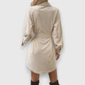 Melvina – Tailored Shirt Dress with Texture