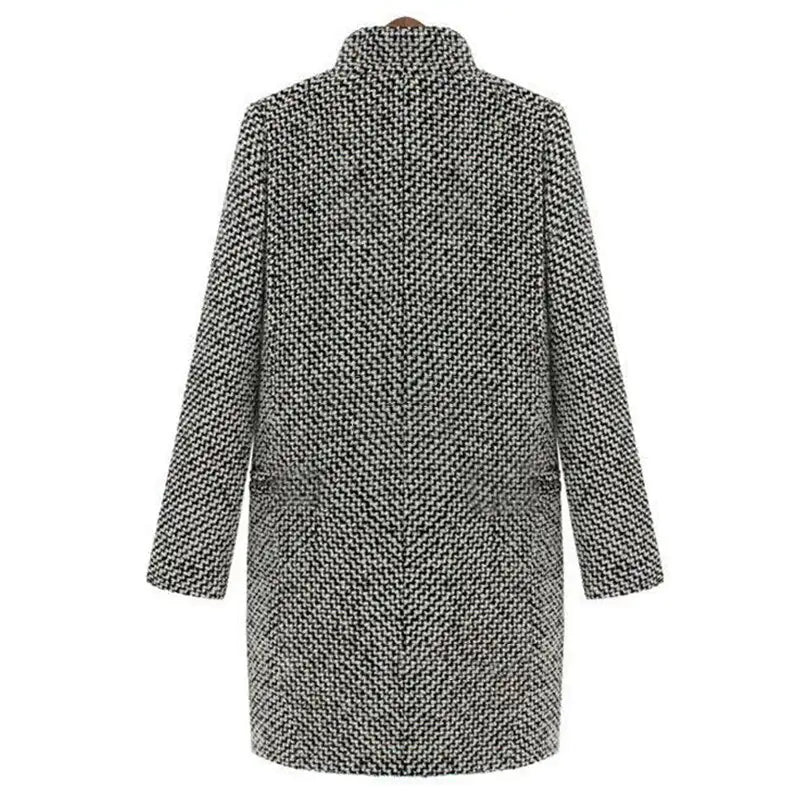 Giovanna – Houndstooth Longline Blazer Coat for Women