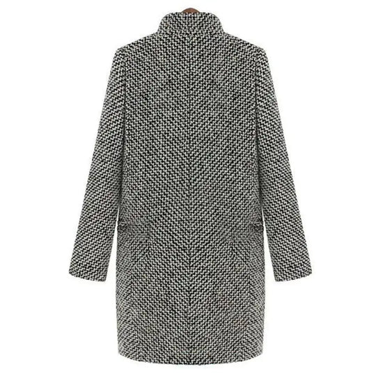 Giovanna – Houndstooth Longline Blazer Coat for Women