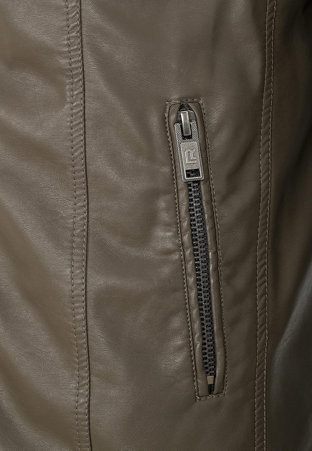 Enzo – Classic Faux Leather Biker Jacket for Men