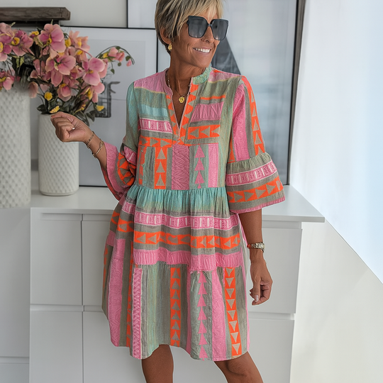 Sasha – Embroidered Boho Mini Dress for Women