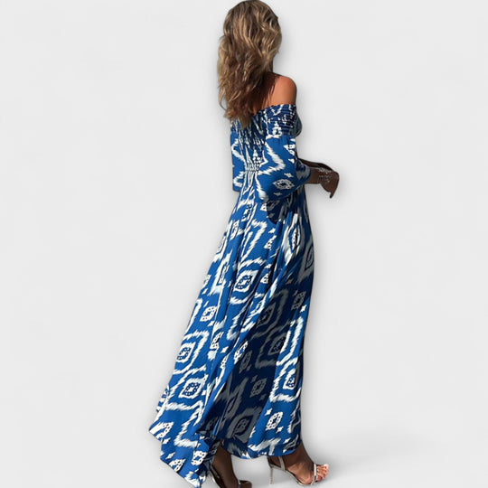 Bellira – Off-Shoulder Dress with Floral Lightness