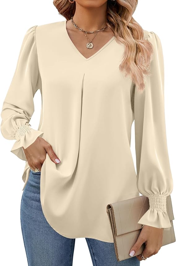 Holley – Versatile V-Neck Blouse for Women