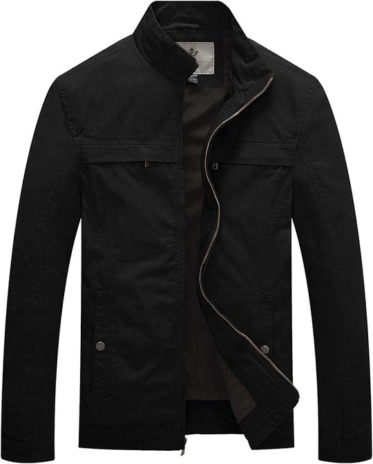 Victor – Classic Stand Collar Cotton Jacket for Men