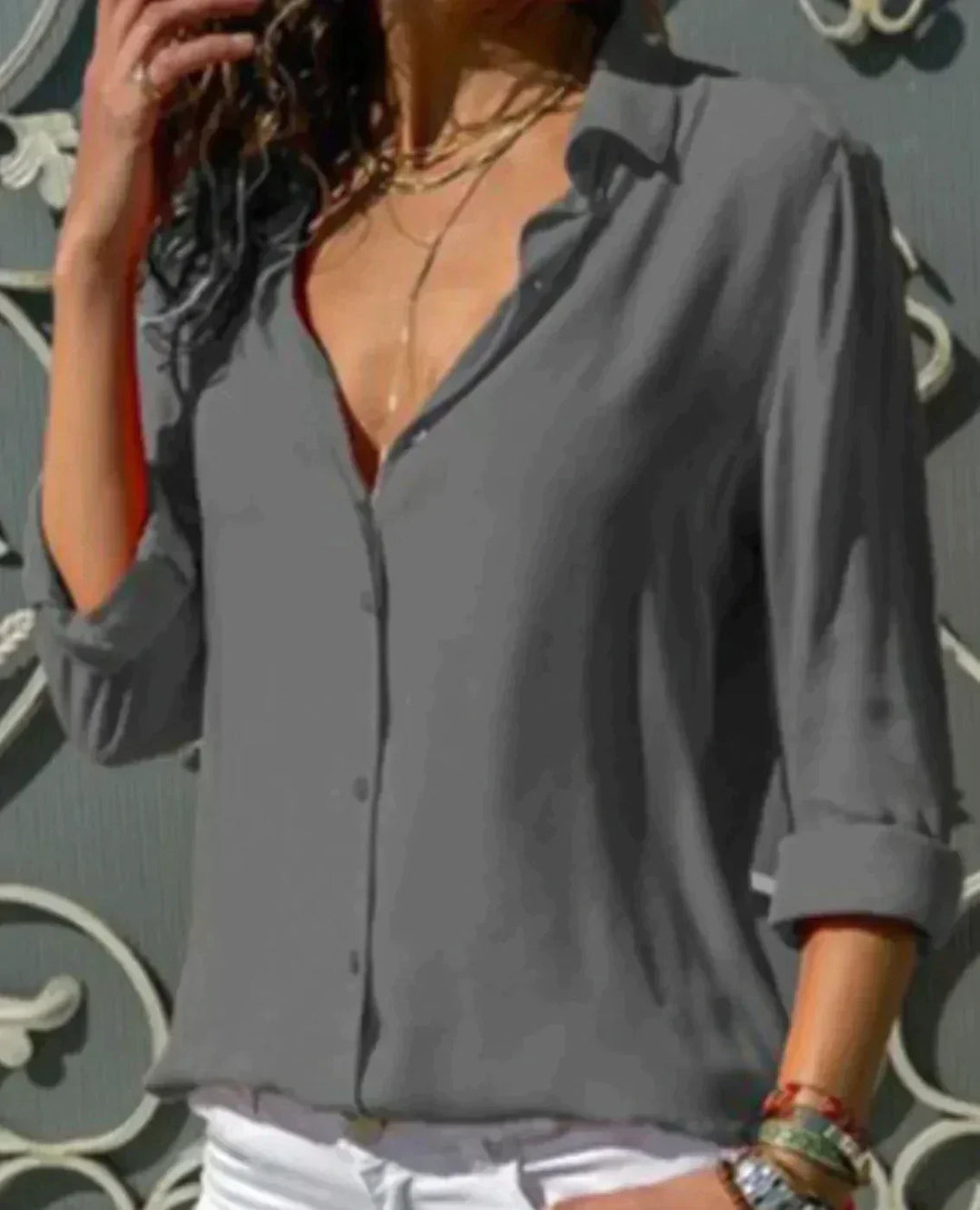 Margarida – Flow Silhouette Button-Up Blouse for Women