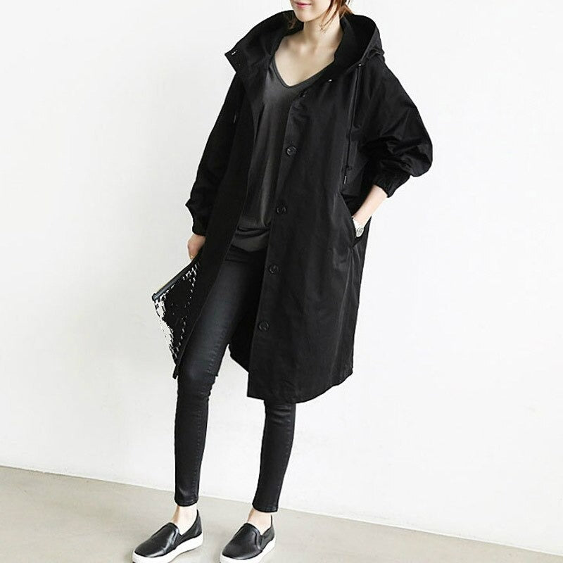 Analeia – Oversized Hooded Trench Coat for Women