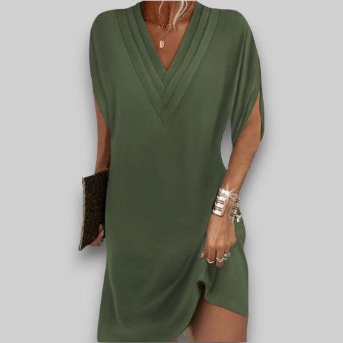 Nielsine - VioraFlow V-Neck Day Dress