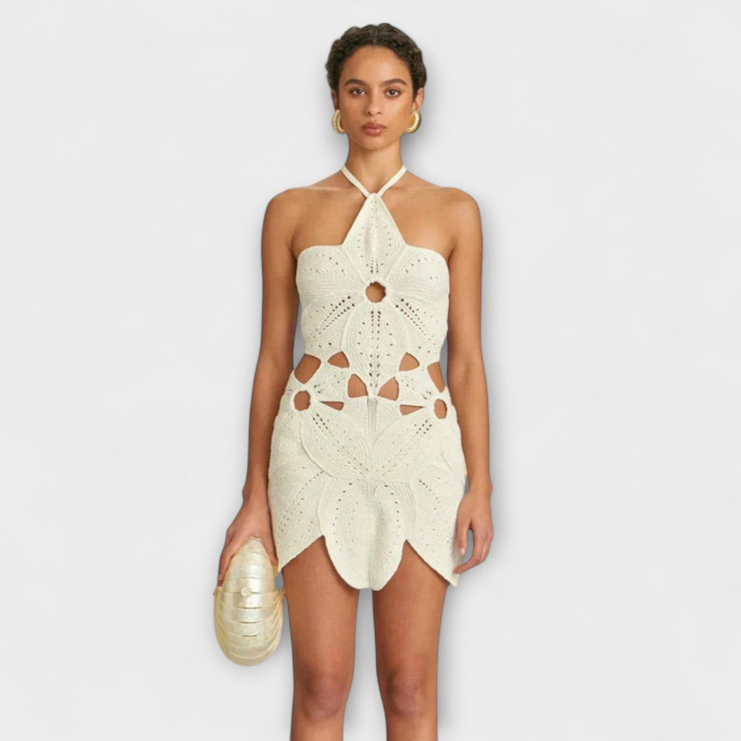 Ranyra – Crochet Dress with Cut-Out Design and Sculptural Effect