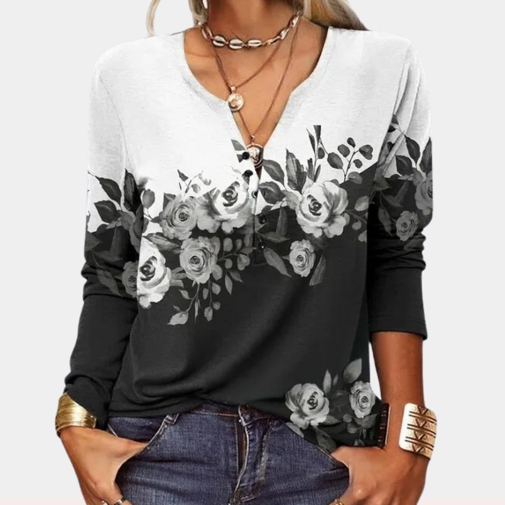Madeline – Boho Ombre Long Sleeve Top for Women