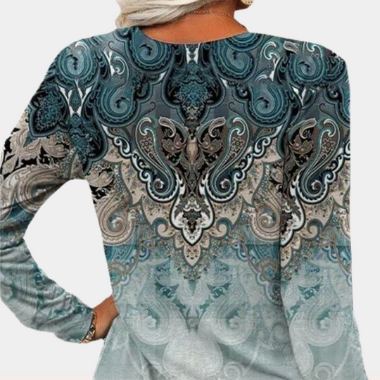 Madeline – Boho Ombre Long Sleeve Top for Women