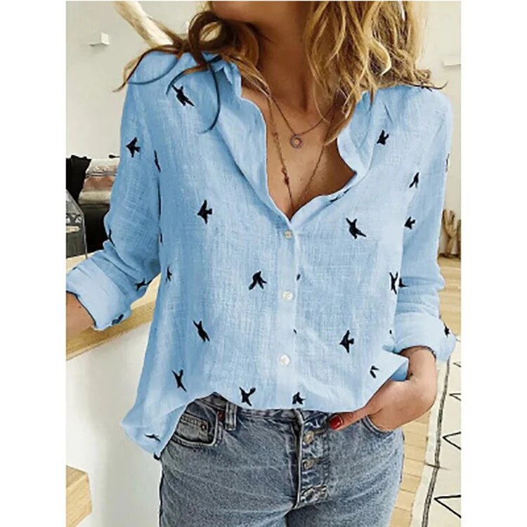 Merete – Lightweight Linen Button-Up Shirt for Women