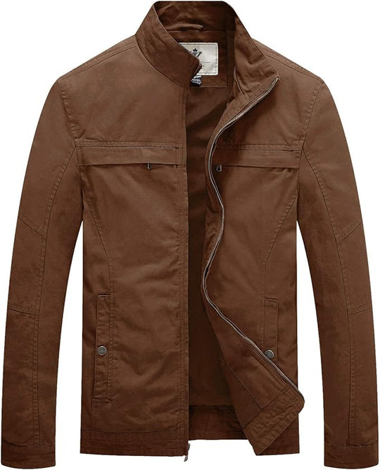 Victor – Classic Stand Collar Cotton Jacket for Men
