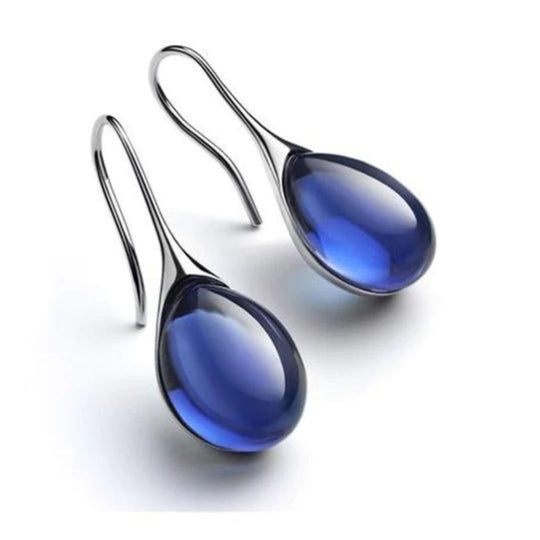Jocelyn – Teardrop Gemstone Drop Earrings for Women