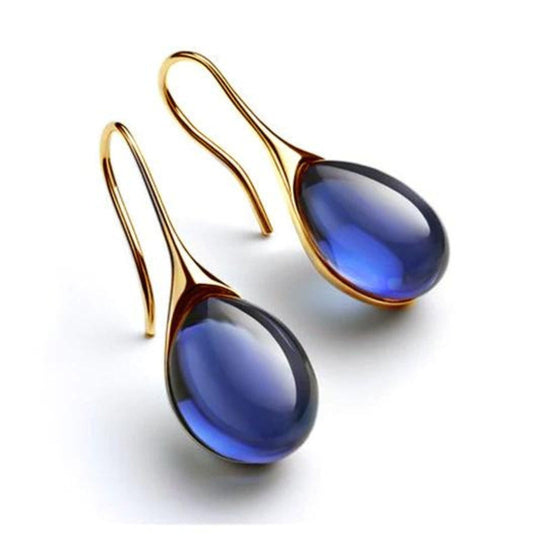 Jocelyn – Teardrop Gemstone Drop Earrings for Women