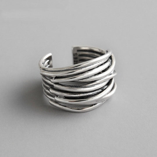Adaline – Sterling Silver Multi-Layer Statement Ring for Women