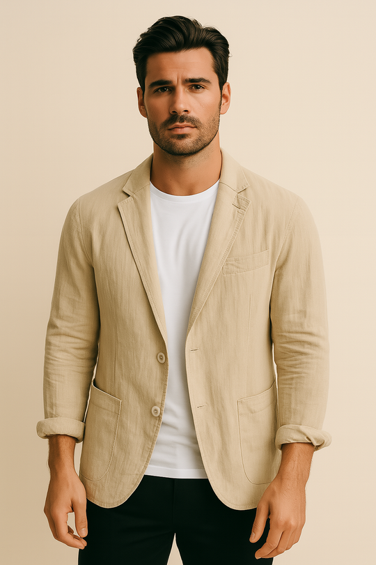 Iván - CoastLine Linen Blend Blazer Beige