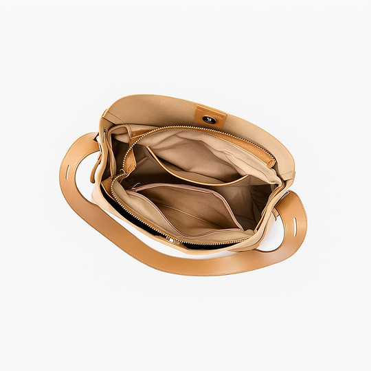 Amara – Timeless Soft Leather Bucket Bag for Women