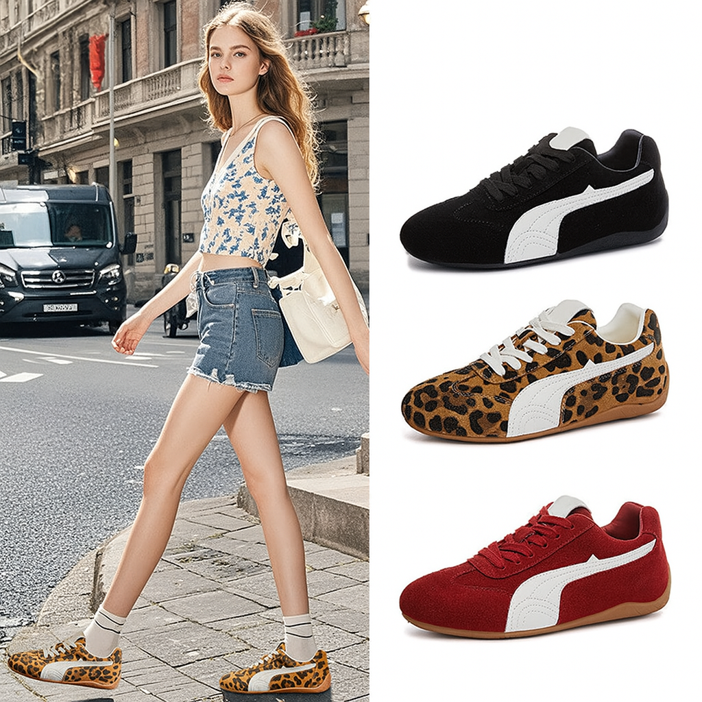 Mila - Women's sports sneakers in retro style