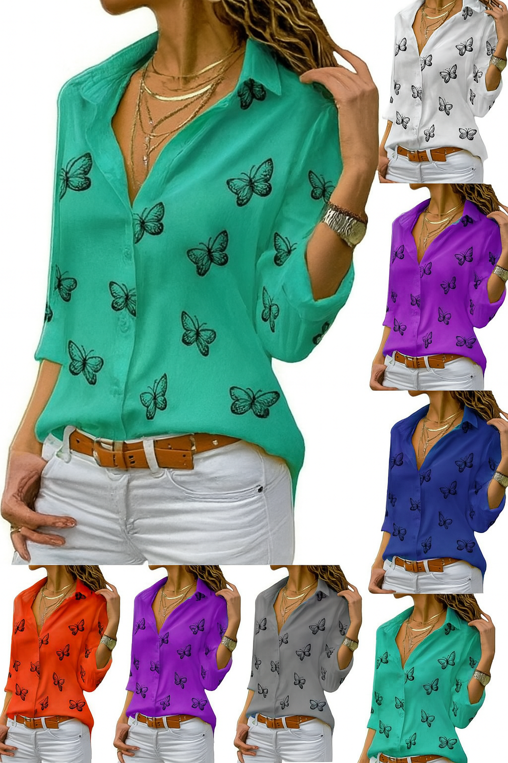 BellaFlare – Butterfly Print Shirt
