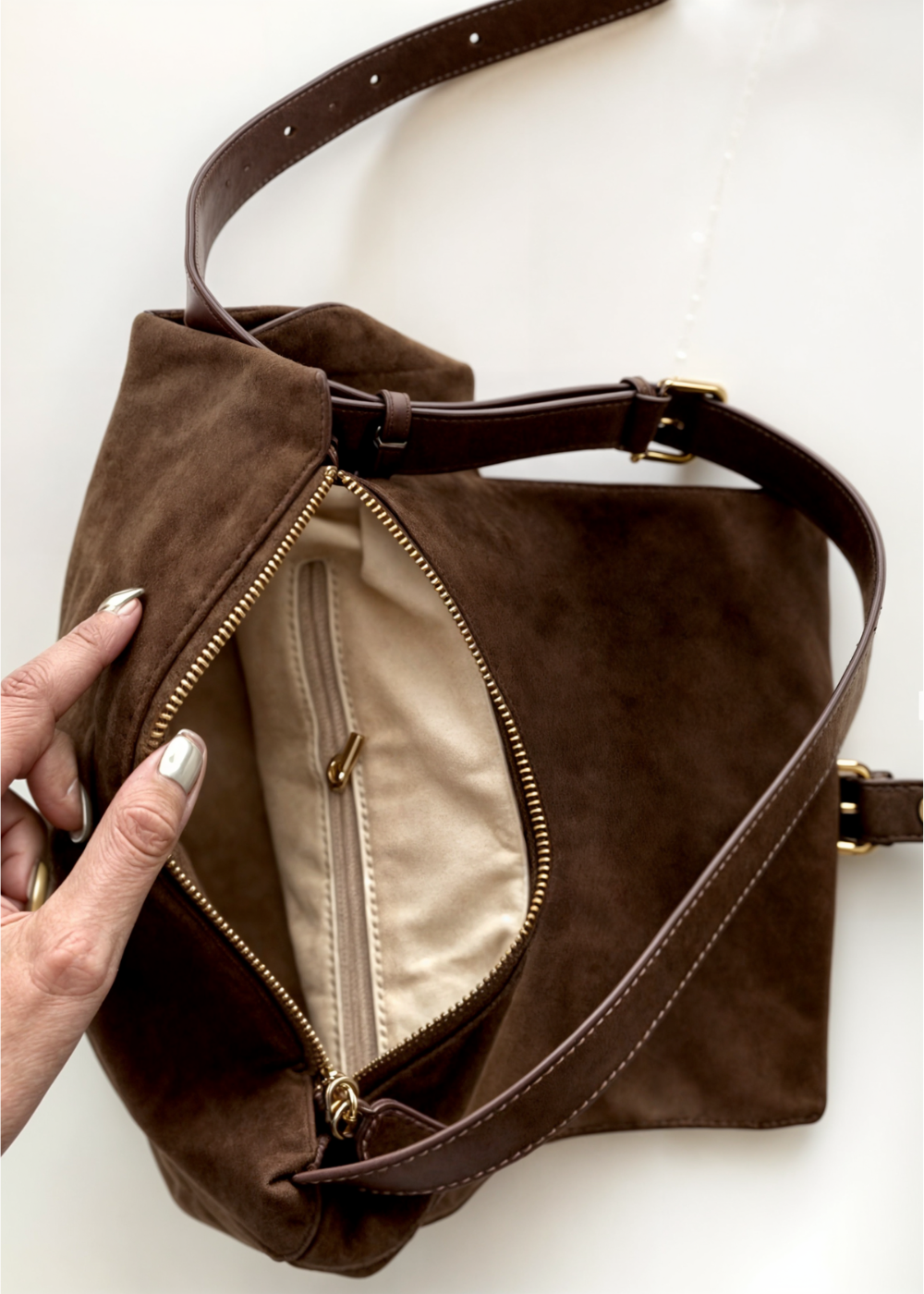 Annabel – Premium Suede Crossbody Handbag
