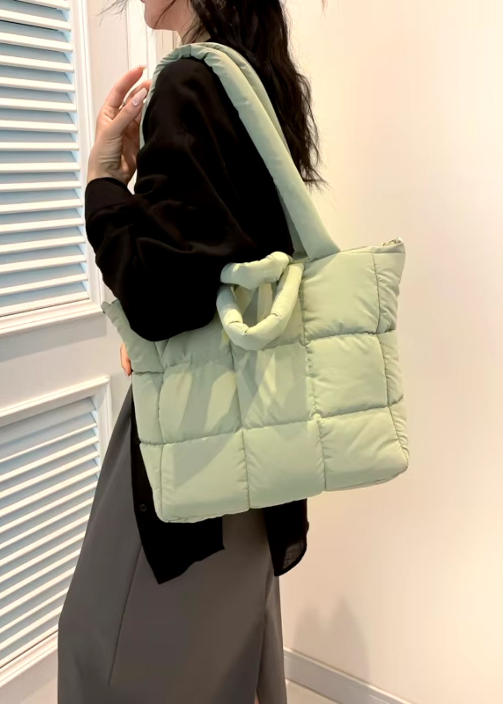 Annalise – Women's Quilted Puffer Tote Bag