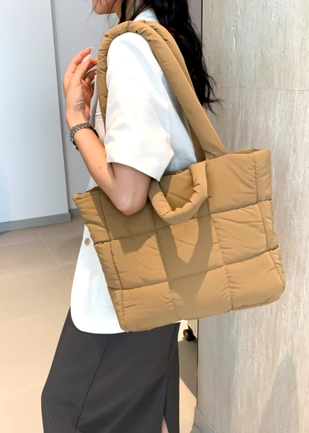 Annalise – Women's Quilted Puffer Tote Bag