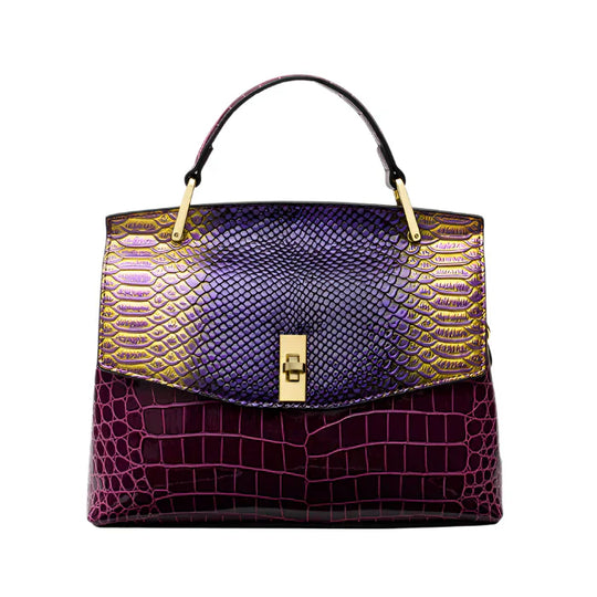 Alaia – Luxury Crocodile-Embossed Leather Handbag for Women