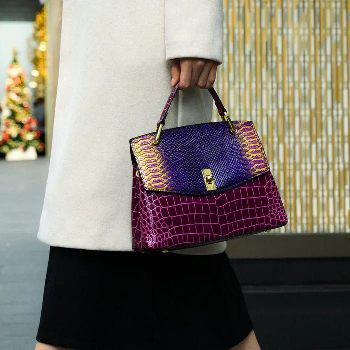 Alaia – Luxury Crocodile-Embossed Leather Handbag for Women